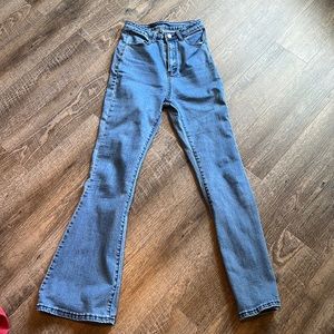Flare out high rise jeans